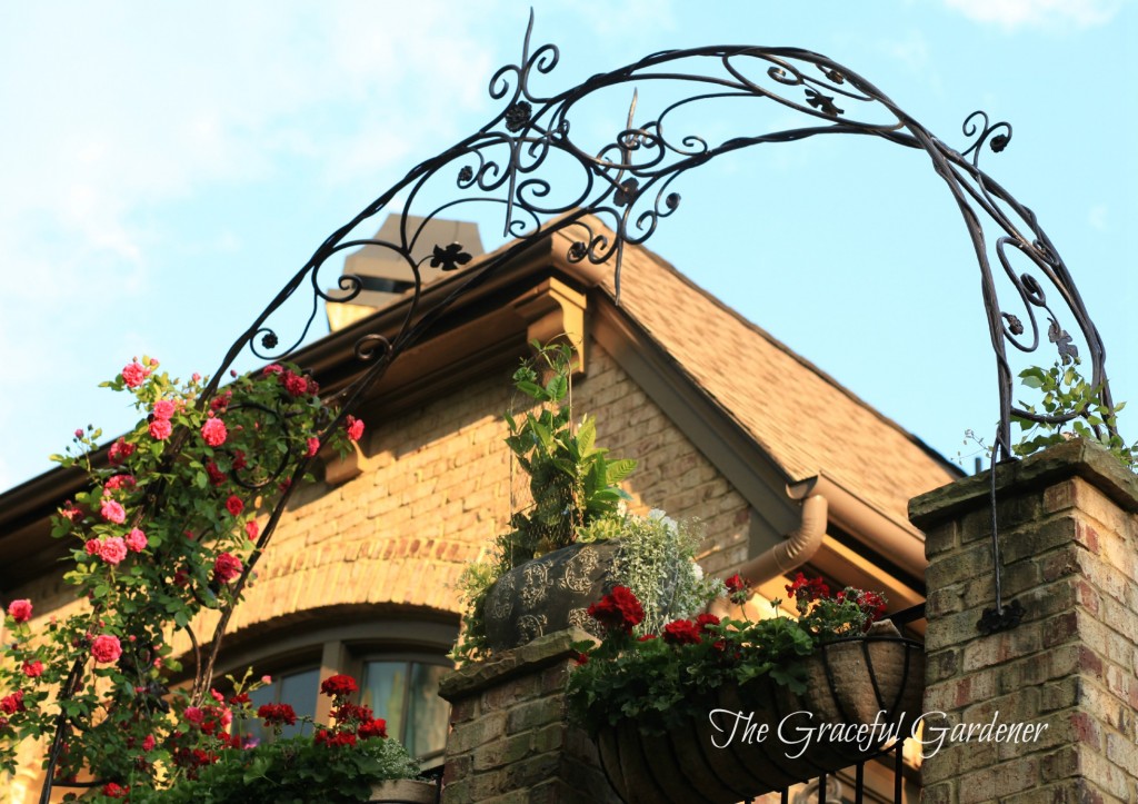 This arch was attached on the stone pillars of my upper deck area.